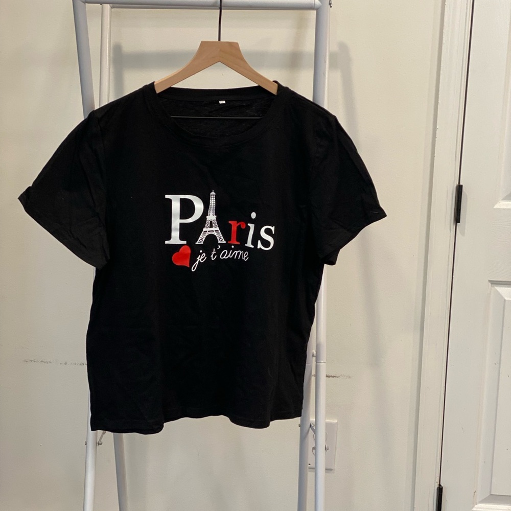 Black Paris Graphic T-Shirt